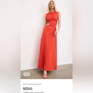 Misha Bold Red Maxi Dress